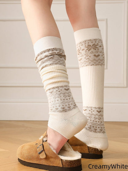 Colors Design Warmers Leg Retro Footed 6 Pattern