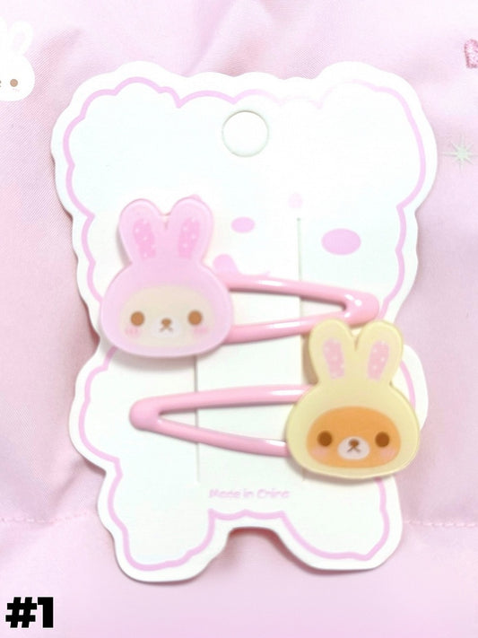 Strawberry Bear/Bunny Hairclips