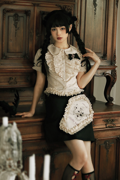 フリルシャツケーキスカートレース+