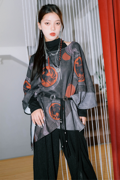 スタイルモード スモックトップケープ ルーズ