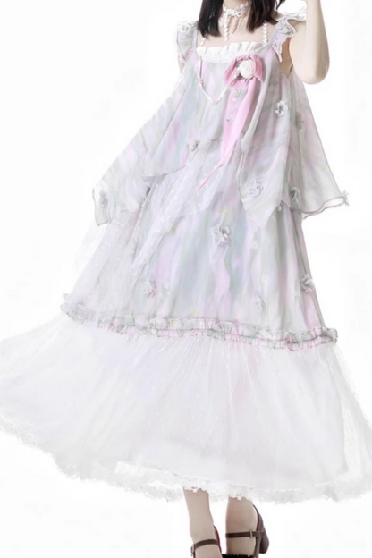 ショートパンツ + ブリス フローラル ノースリーブ トップ ドレス