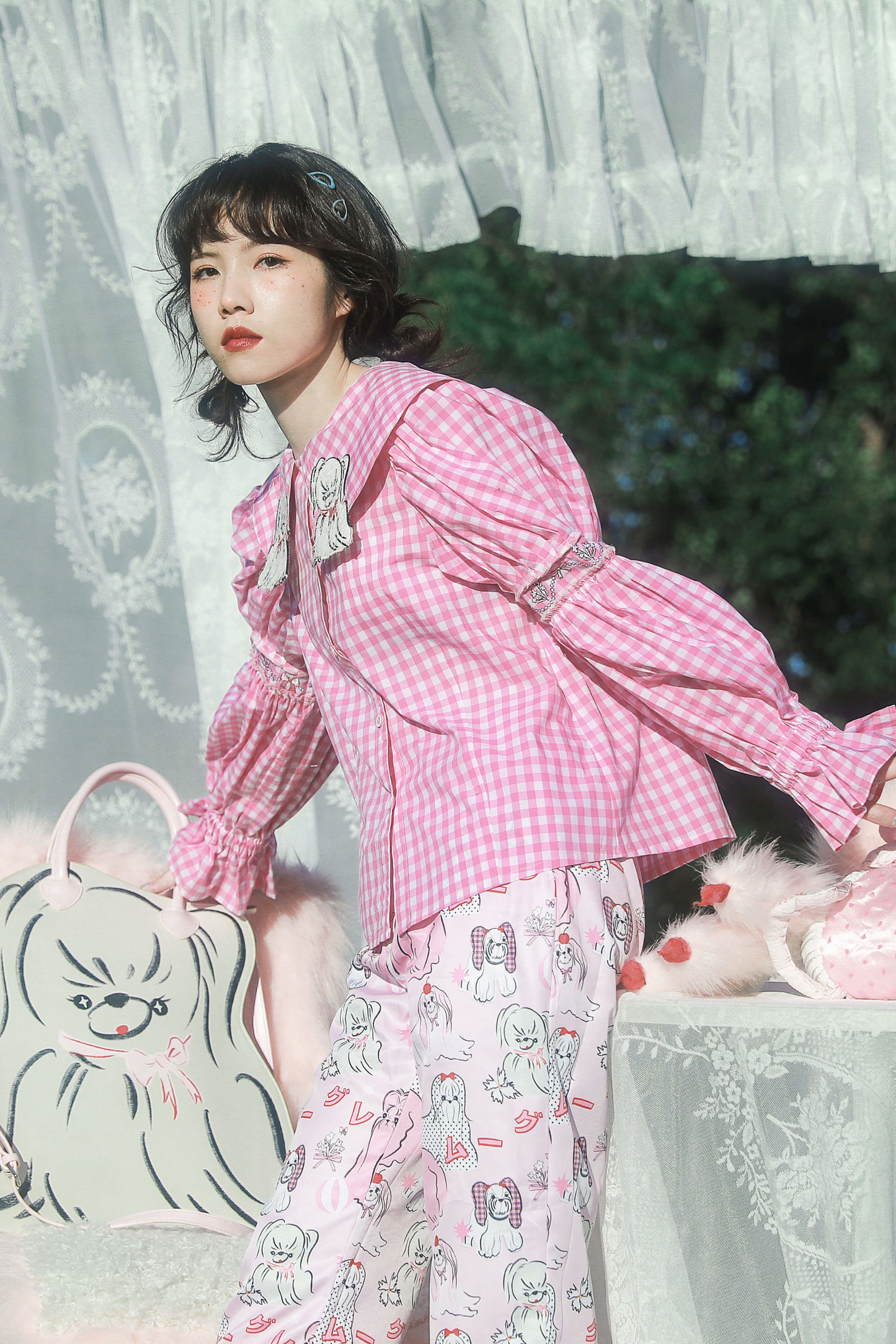 パピースリーブのレトロなロングシャツデザイン