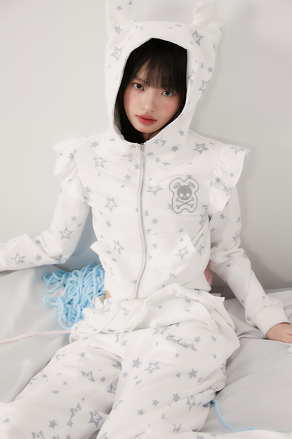 Hoodie Tier Rüschen Hosen Lose Ohr Mit Kapuze +