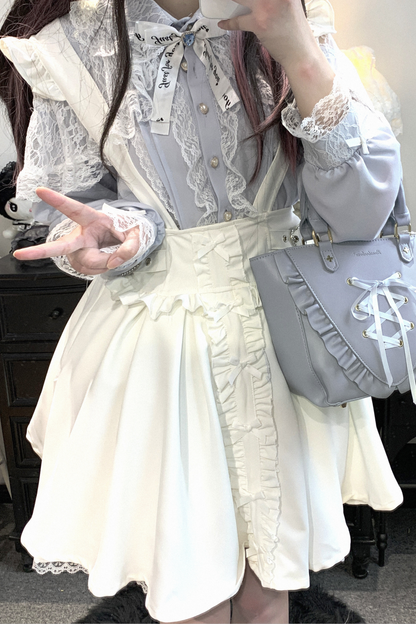 フリルサスペンダースカート マインレース