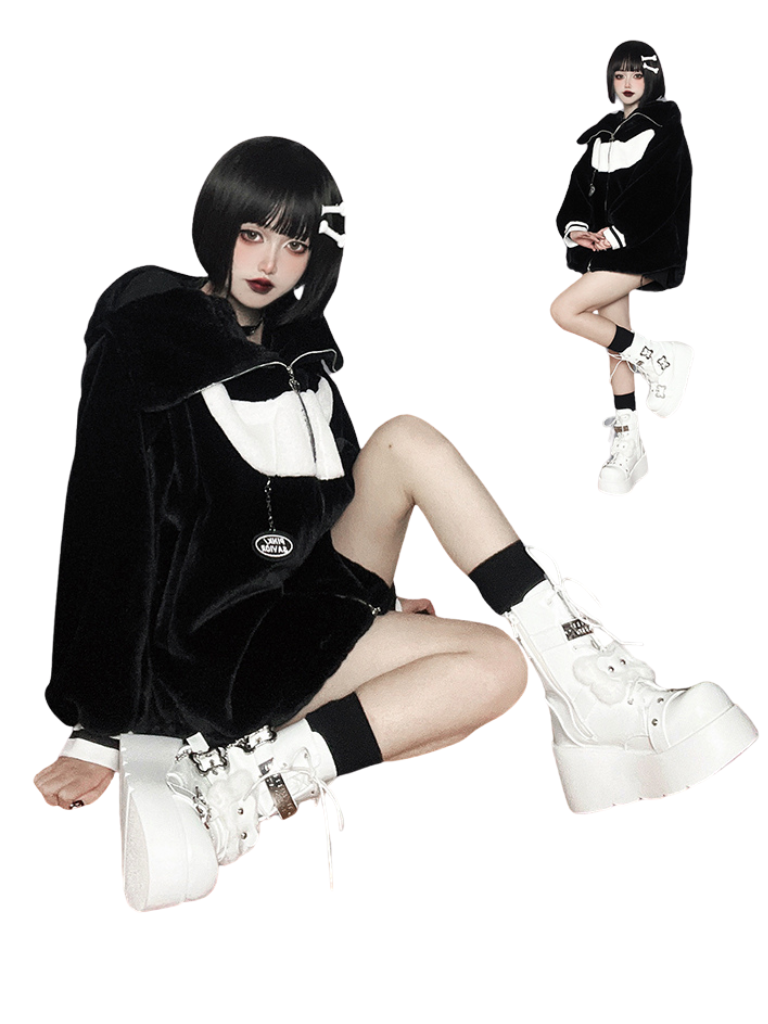 Bone Short Denim Toe Round Small Boots Platform