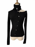 Asymmetrical Lace Button-Up Gothic Top Detachable Flocked Cape with