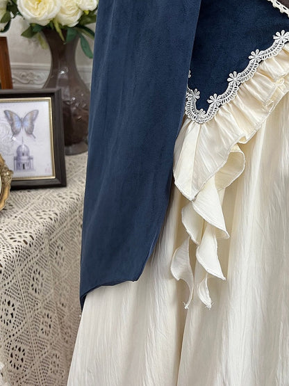 Classic Lolita Four-Piece Set with Ruffles and Embroidery - Xiong Dou Jiang
