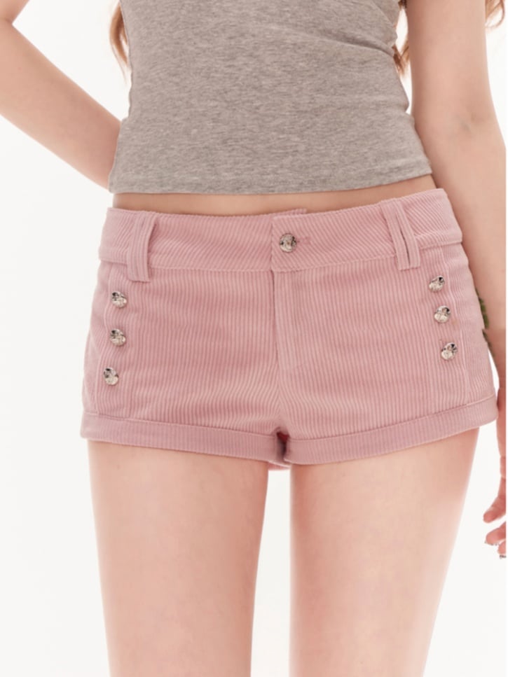 Pink Low Rise Glamorous Straight-Leg Shorts