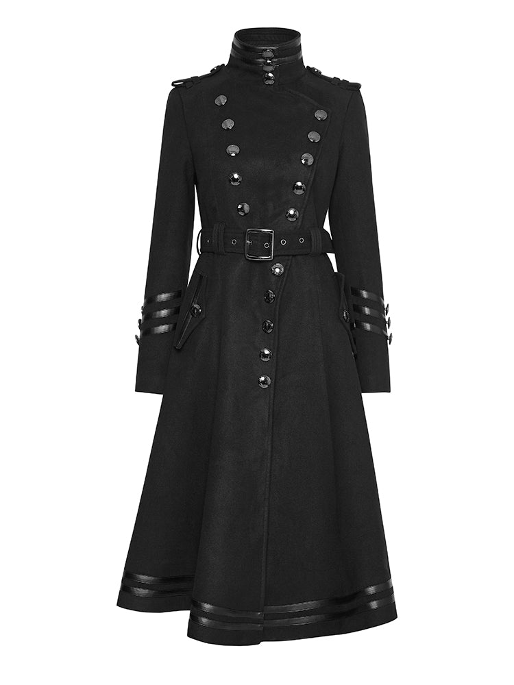 Worsted Military Women's Coat Black Uniform