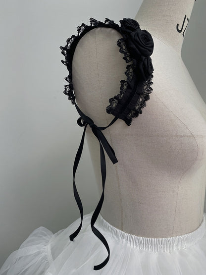 Choker Black Red Blue Dark / Purple Roses