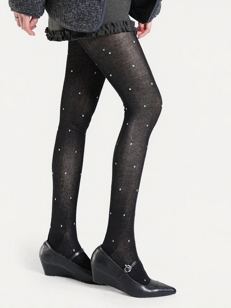 Semi-sheer Polka Dot Tights - ModaSwings