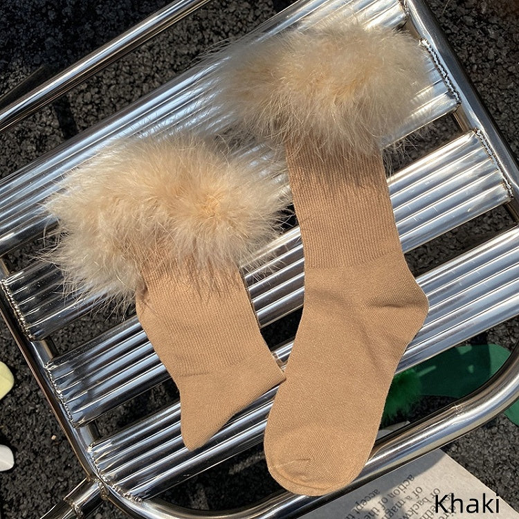 Socks Ruffled Colors Y2K Plush Cotton 9