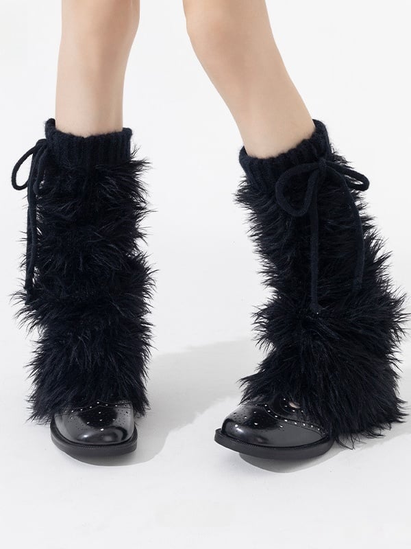 4 Colors Plush Flared Leg Warmers