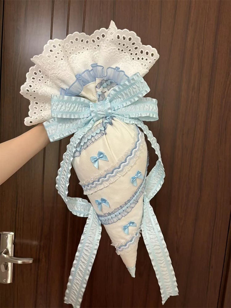 Decorating Bag Large Coffee Pastry Bowknot Lace-Trimmed Lolita Pink/Blue/Light