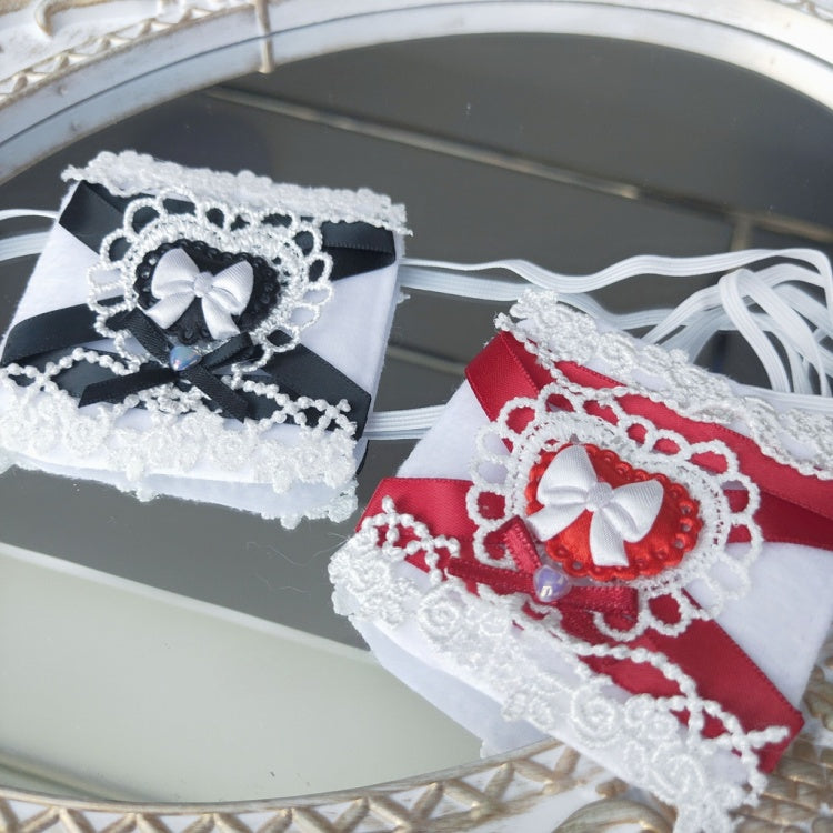 蝶結びクロススイートハートアイパッチ