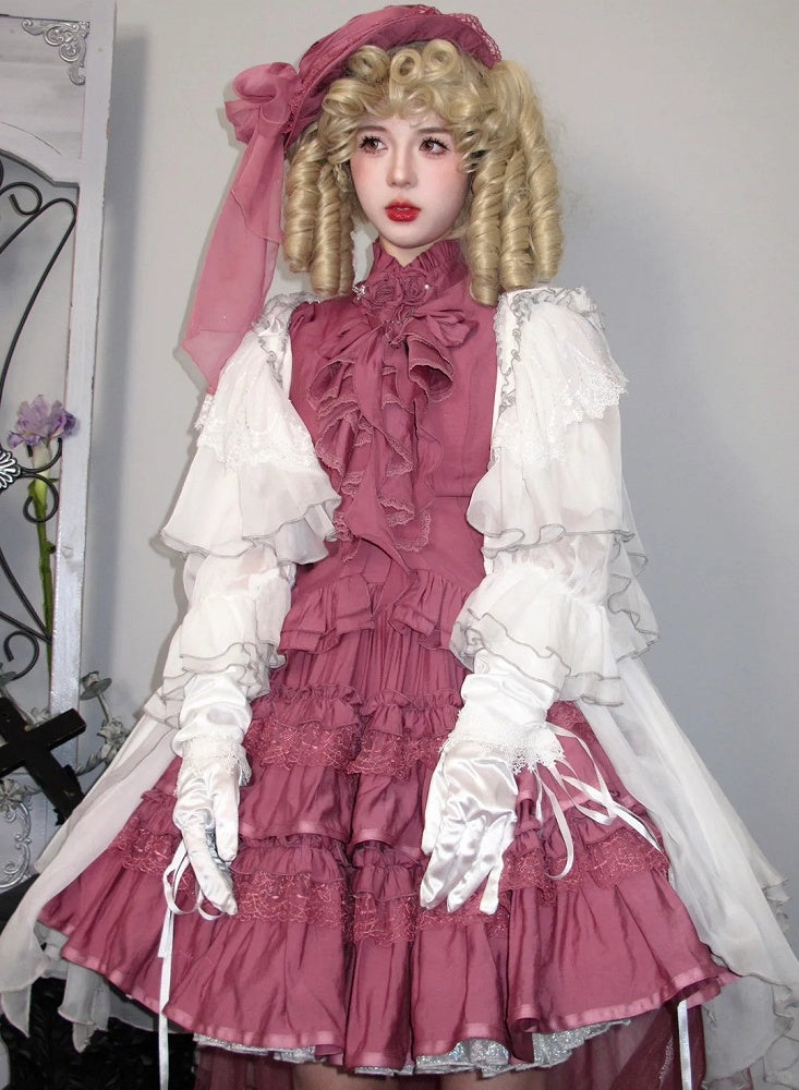 Pink Pastel Gothic Lolita Puffy Skirt