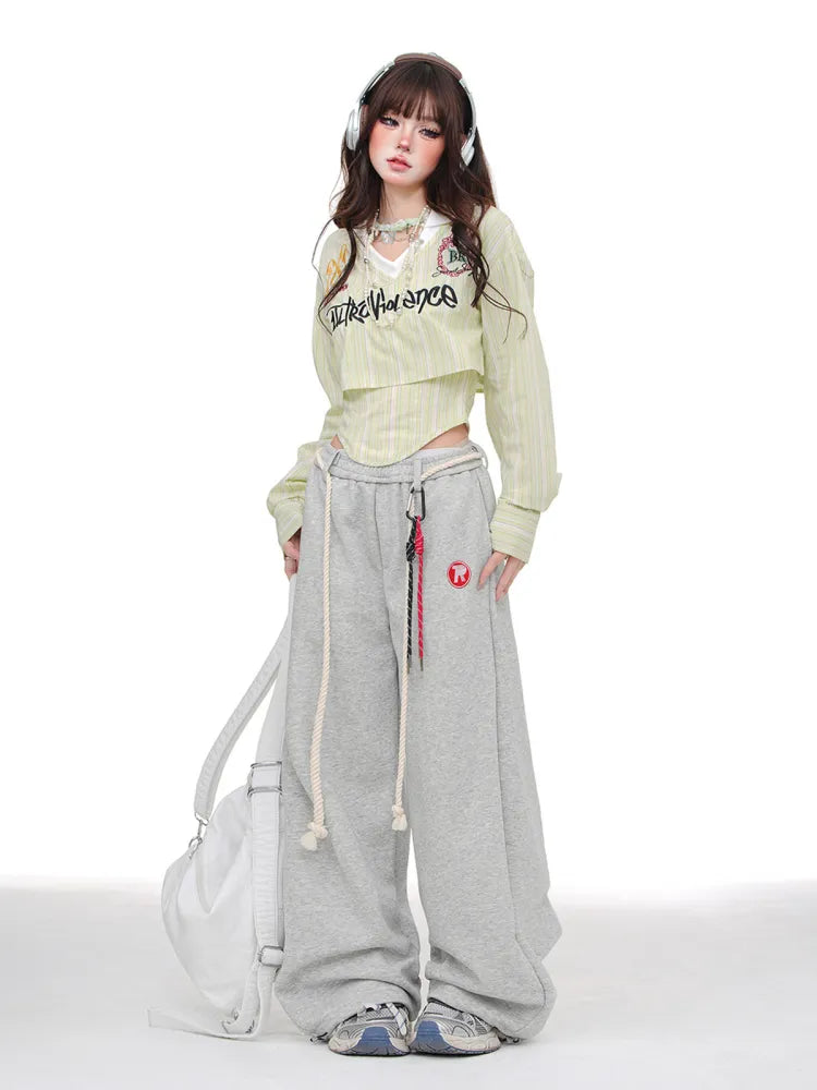 Schnitt Blau/Grau/Rot Weite Beinhose Dunkel