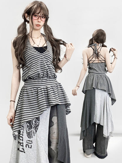 Detail Top Cami Glamorous Black Bittersweet Spiderweb