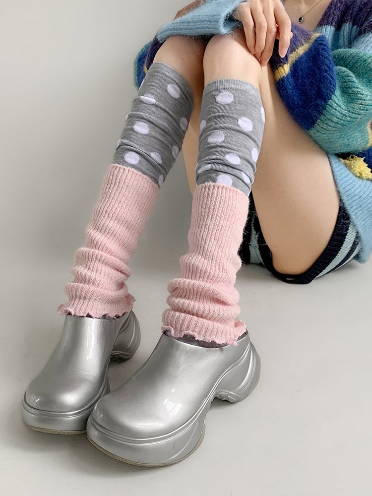 Ribbed Leg Cuff Warmers Ruffle