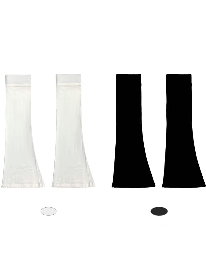 Black/White Leg Flared Minimalist Warmers Thigh