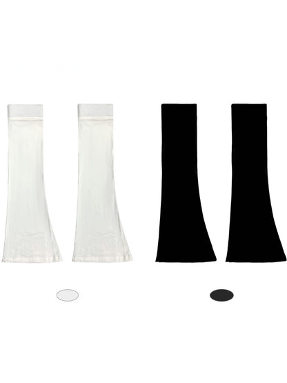 Black/White Leg Flared Minimalist Warmers Thigh