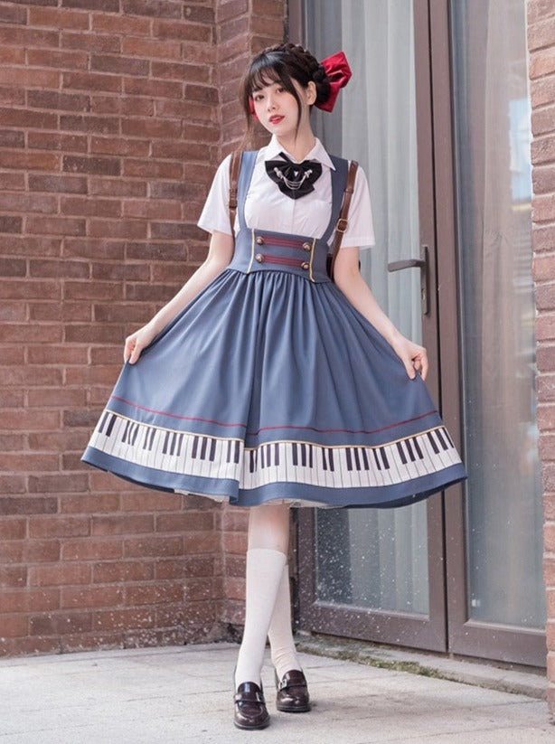 スカート+ネクタイサップピアノショートエレガントなリボンデザインペンダント+ジャケット