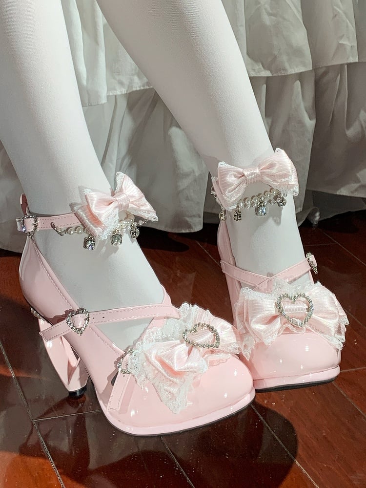 Heel Hime-Kei Pink with Heels High Heart-shaped