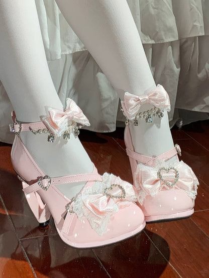 Heel Hime-Kei Pink with Heels High Heart-shaped