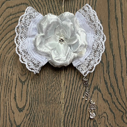 Floral 2 Options Hairclip Silver Design