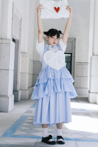 ジャンパースカート エプロン ハートバニー