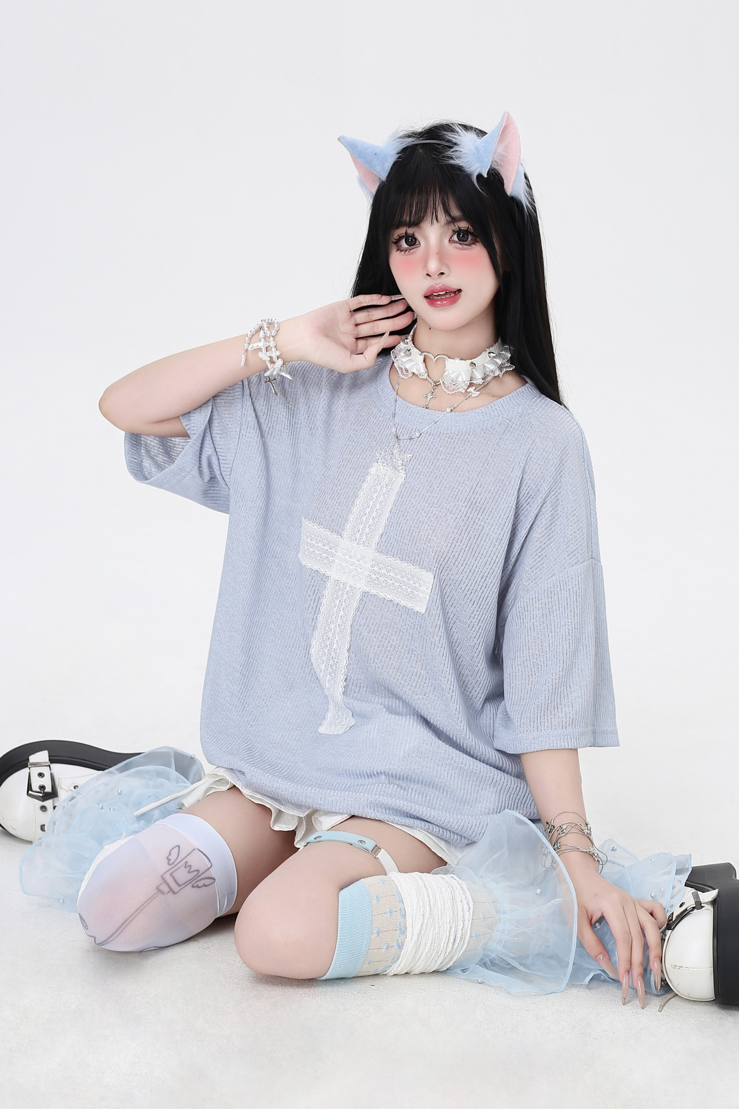 クロストップスパッチルーズサブカルチャー