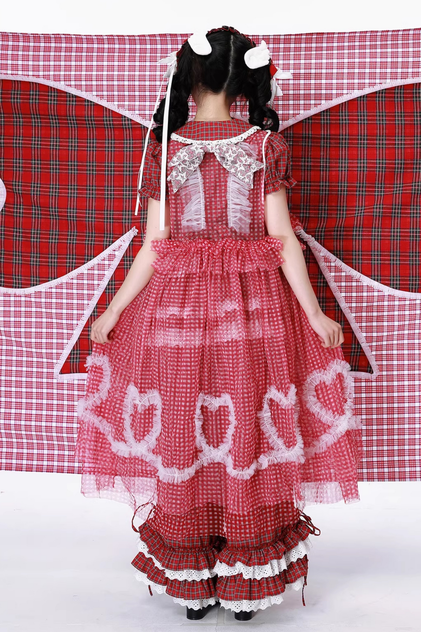 Rock Herz Mesh Check Retro