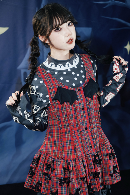 ドラキュラチェックノースリーブトップス