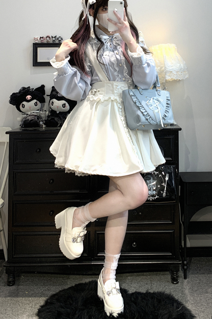 Straps-Spitzenrock Mine mit Rüschen