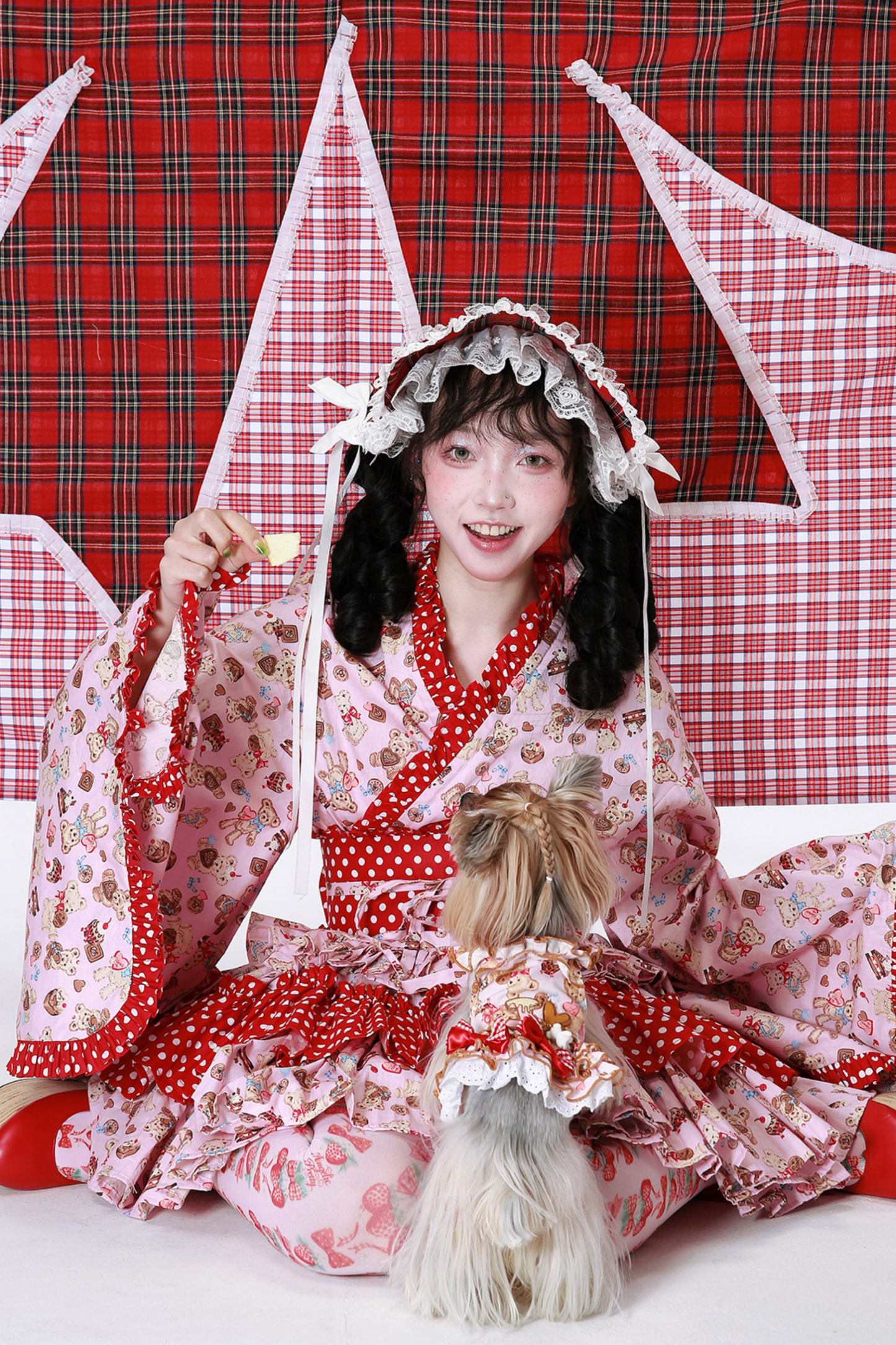 着物ポップロリータトップスレトロ