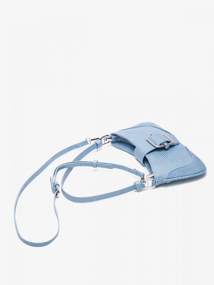 Vintage Silver Clasp Shoulder Bag: Effortlessly Chic With Adjustable Strap