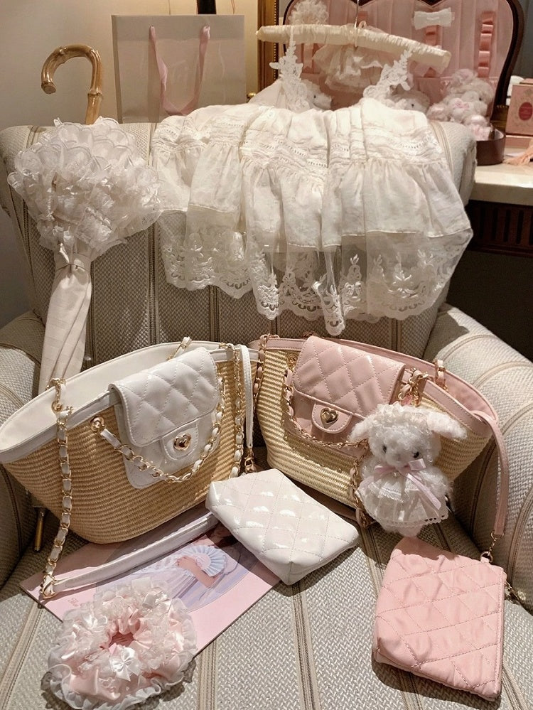 Bowknot Sweet Crochet Bag - Lalacita