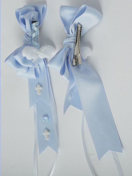 Hairclips Tenshi Kaiwai Syringe Bowknot Blue