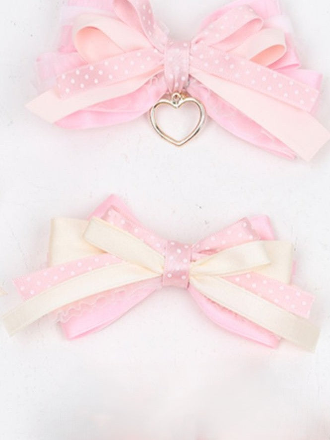 Pink Lolita 3 Bowknot Hairclip Sweet Options