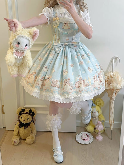 Mintgrünes Teddy Sweet Lolita Kleid