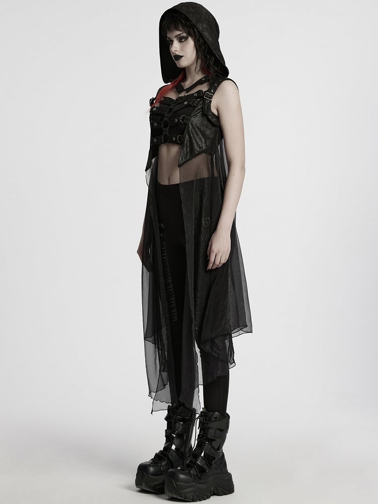 Black Punk Hollow Skeleton Personalized Vest