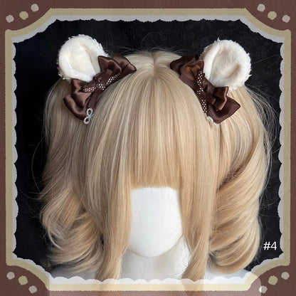 Lolita 12 Mini Hairband Chocolate Hairclip Brown KC Options Element / Bear Ring Hat