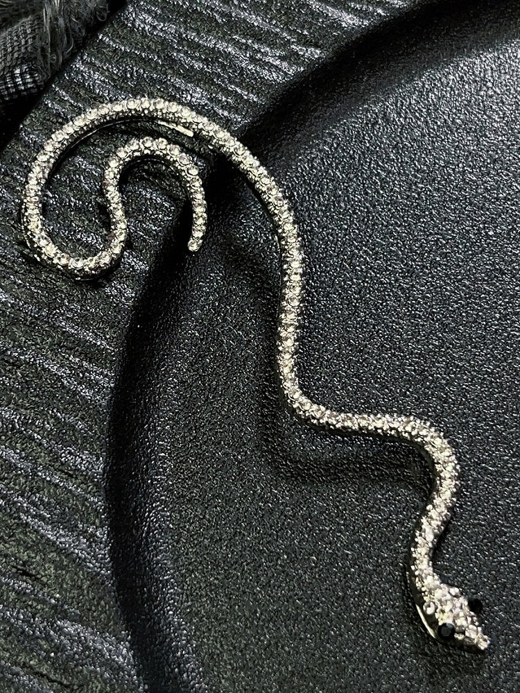 Gold/Silver Y2K Ear Snake-shaped Clip