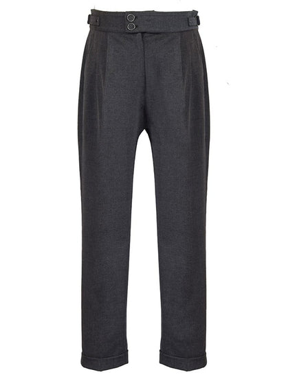 男性用スチームパンクダークパンツグレー