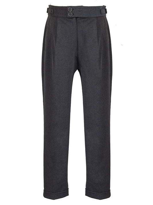 男性用スチームパンクダークパンツグレー