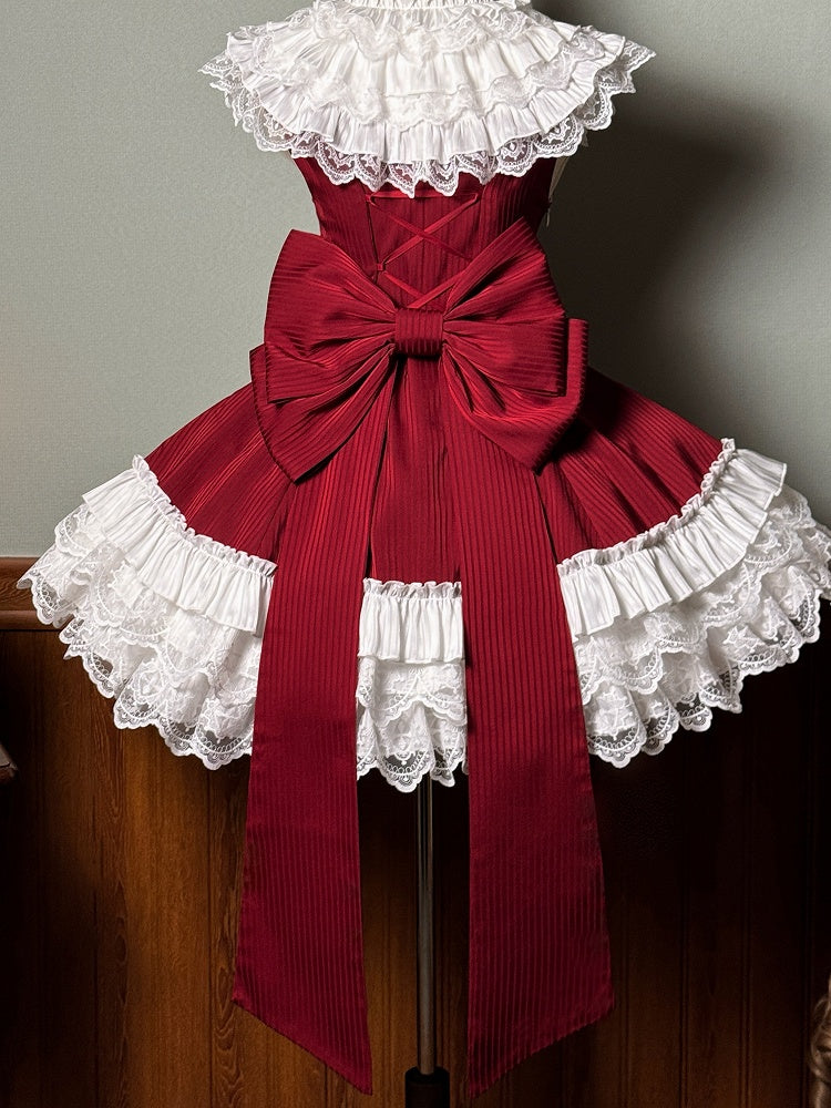 Rot / Schwarz / Pink / Lila / Champagner Große Schleifenschleppe