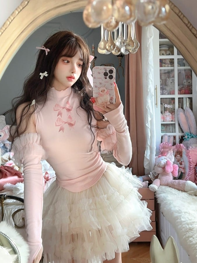 With Skirt Tiered Mini Tulle Shorts Lining White Puffy