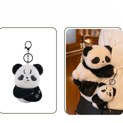 Plush Backpack/Crossbody + Keychain Panda Cute Bag