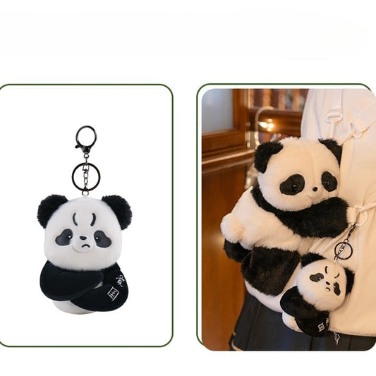 Plush Backpack/Crossbody + Keychain Panda Cute Bag