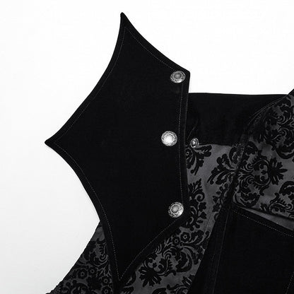 Jacket Black Men's Stand Gorgeous Goth Collar